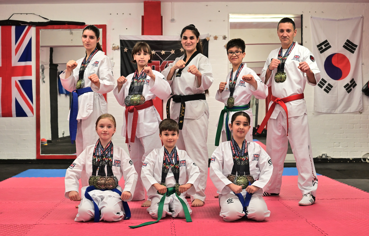 Taekwondo X students and instructors in Cricklewood.